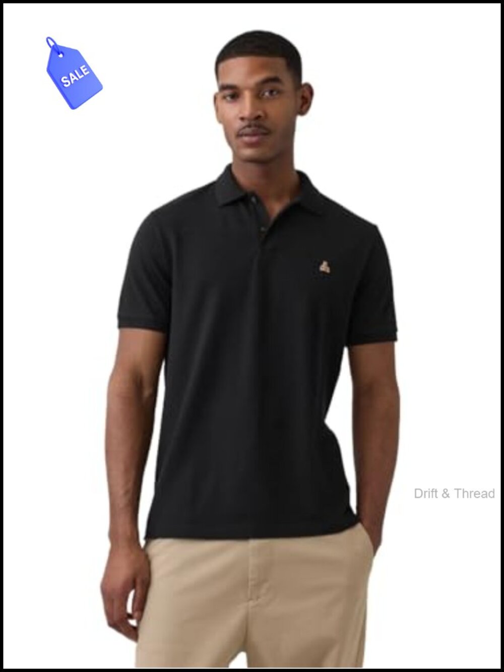 GAP Bear Logo Polo Shirt Crew Neck Short Sleeve Regular Fit Casual